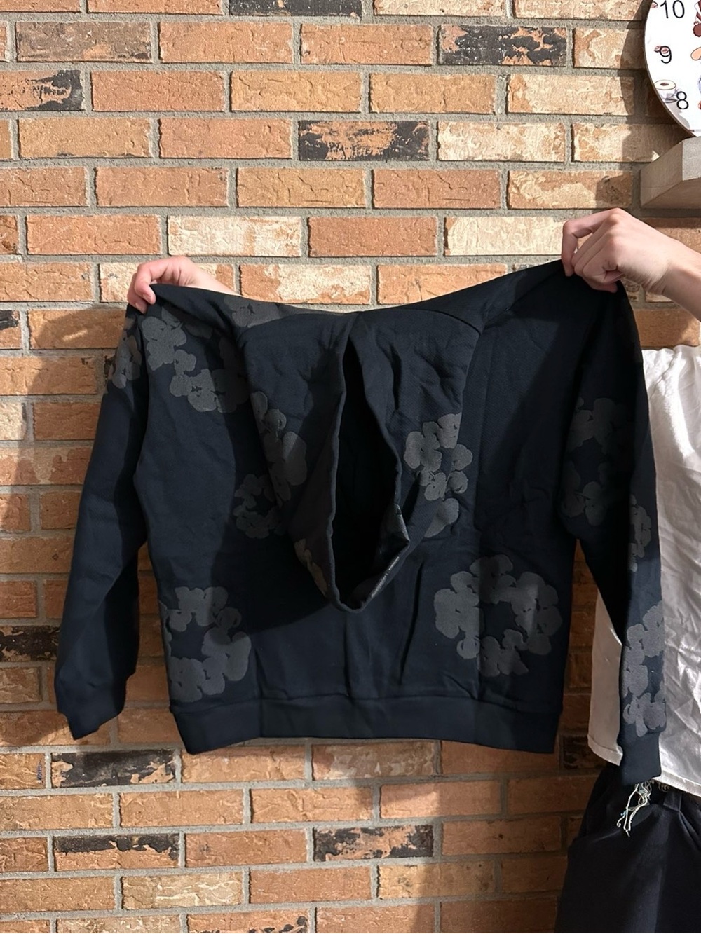 Black medium denim tears hoodie